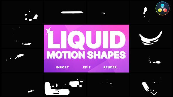 Liquid Motion Shapes | DaVinci Resolve - 33378580 Videohive Download