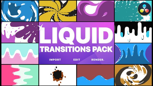 Liquid Motion Transitions Pack | DaVinci Resolve - Videohive 33492145 Download