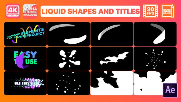 Liquid Shapes And Titles | After Effects - 26918120 Videohive Download