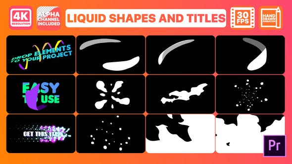 Liquid Shapes And Titles | Premiere Pro MOGRT - 26918626 Download Videohive