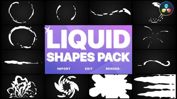 Liquid Shapes | DaVinci Resolve - Videohive 33822134 Download