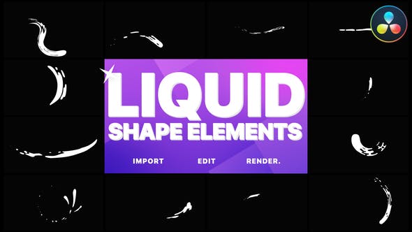 Liquid Shapes | DaVinci Resolve - Videohive Download 35593878