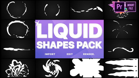 Liquid Shapes Pack | Premiere Pro MOGRT - Videohive Download 24696388