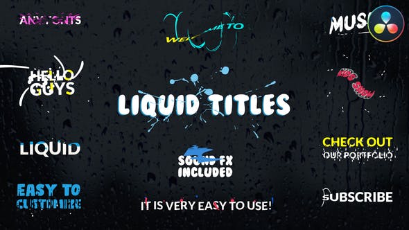 Liquid Titles | DaVinci Resolve - 37391503 Download Videohive