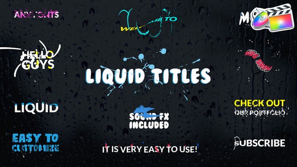 Liquid Titles | FCPX - Download 30320397 Videohive