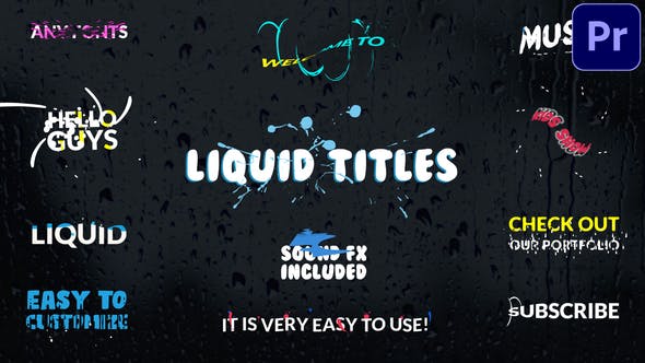 Liquid Titles | Premiere Pro MOGRT - 29350556 Download Videohive