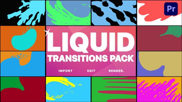 Liquid Transitions 2 | Premiere Pro MOGRT - Videohive Download 39102343