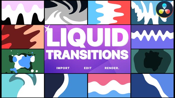 Liquid Transitions | DaVinci Resolve - 33494978 Videohive Download