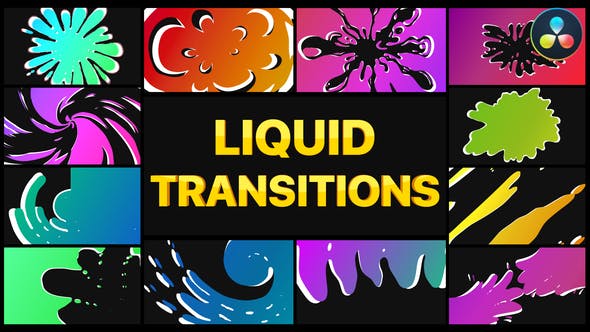Liquid Transitions | DaVinci Resolve - Videohive Download 36255947