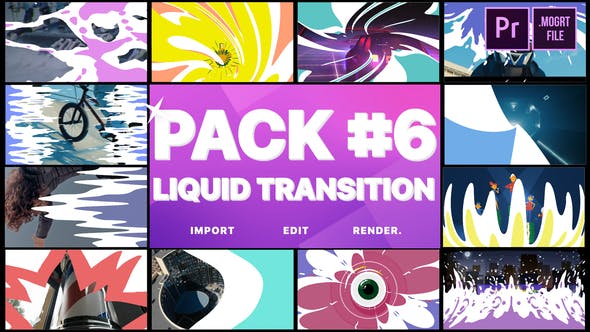 Liquid Transitions Pack 06 | Premiere Pro MOGRT - Videohive 23503303 Download