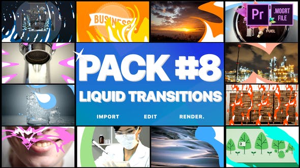Liquid Transitions Pack 08 | Premiere Pro MOGRT - 24780777 Videohive Download