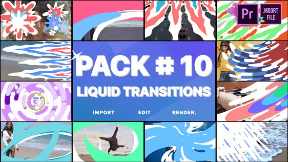 Liquid Transitions Pack 10 | Premiere Pro MOGRT - 28302195 Videohive Download