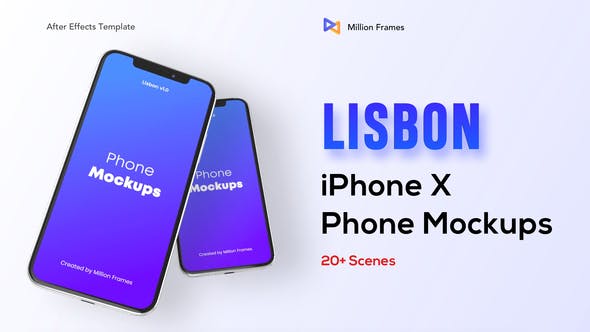 Lisbon Phone Mockups (iphone X) - Download Videohive 26312817
