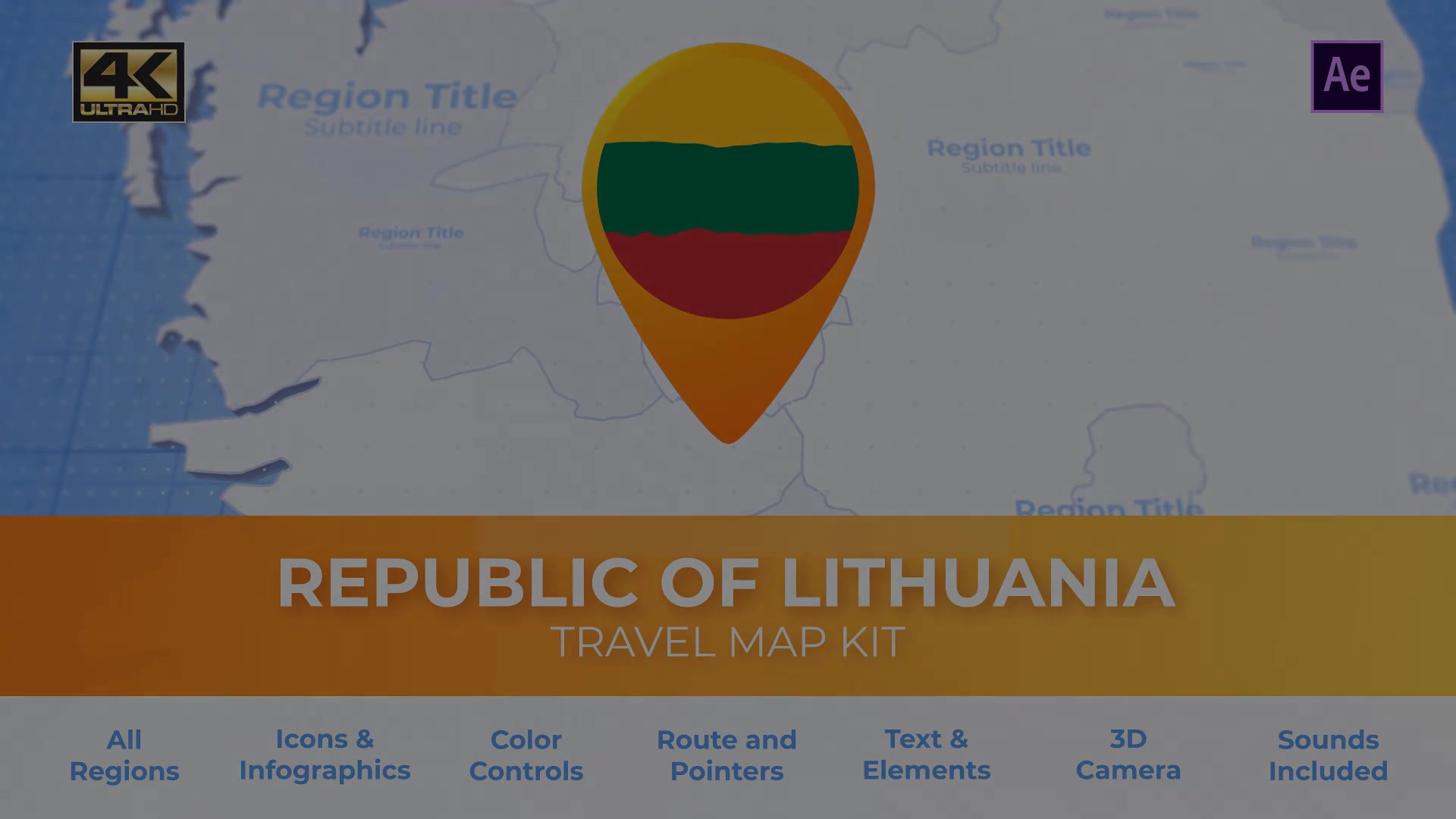 Lithuania Map Republic of Lithuania Travel Map Videohive 32558885 After Effects Image 13