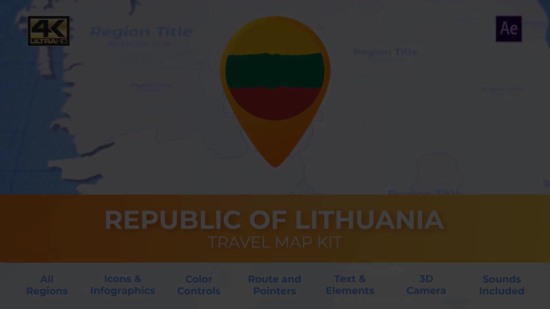 Lithuania Map Republic of Lithuania Travel Map Videohive 32558885 After Effects Image 6