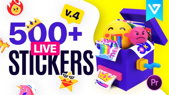 Live Stickers Library | Premiere Pro - Videohive 21781227 Download