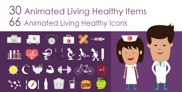 Living Healthy Infographics - Download Videohive 7395697