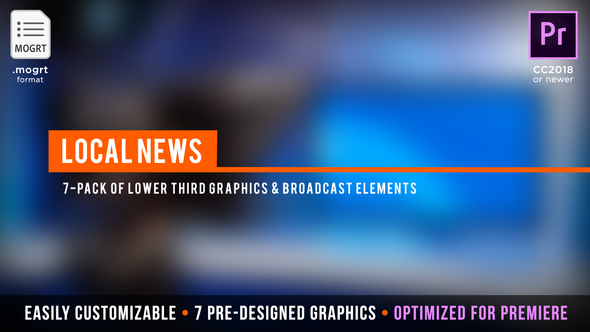Local News Broadcast | MOGRT for Premiere Pro - Download Videohive 22426027