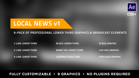 Local News Elements Lower Third Package - Download Videohive 15860854