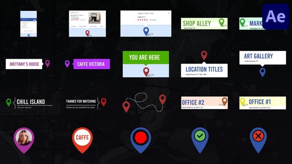 Location Pin Titles for After Effects - 38543855 Download Videohive