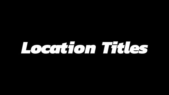 Location Title | Premiere Pro Templates - Videohive Download 35376718