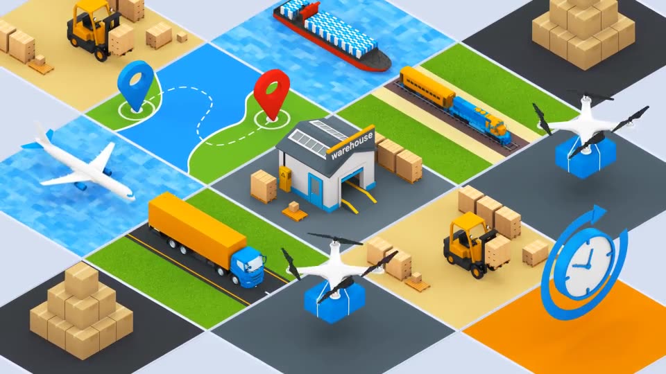 Logistic | 3D Isometric Pack Videohive 26489386 After Effects Image 2