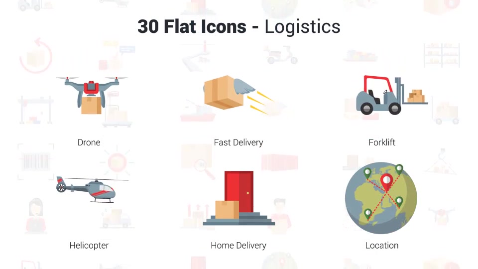 Logistics Icons Videohive 36581206 After Effects Image 9