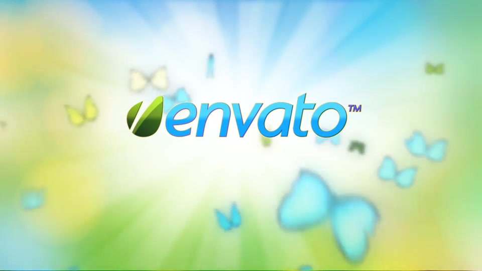 Logo Featuring Butterflies in Natural Environment - Download Videohive 8395234