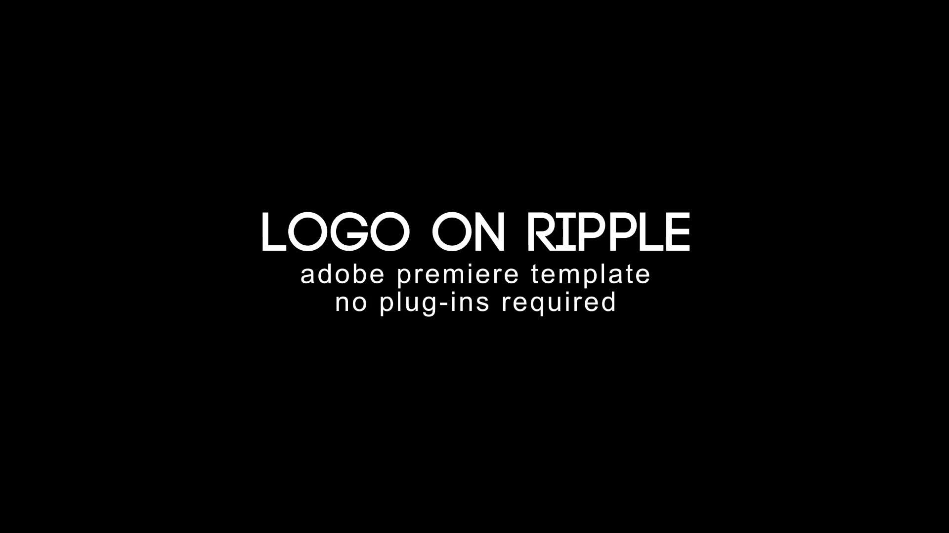 Logo On Ripple Premiere Pro Videohive 28254865 Premiere Pro Image 1