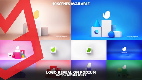 Logo Reveal On Podium - 28412724 Videohive Download