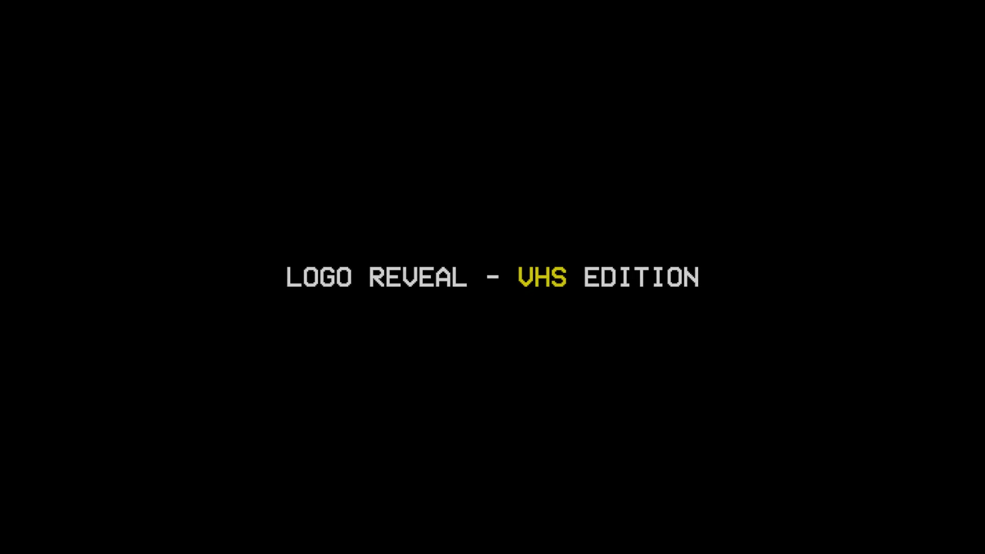 Logo Reveal VHS & Glitch Edition - Download Videohive 23390295
