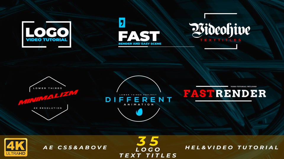 Logo Text Titles 4K - Download Videohive 21344243