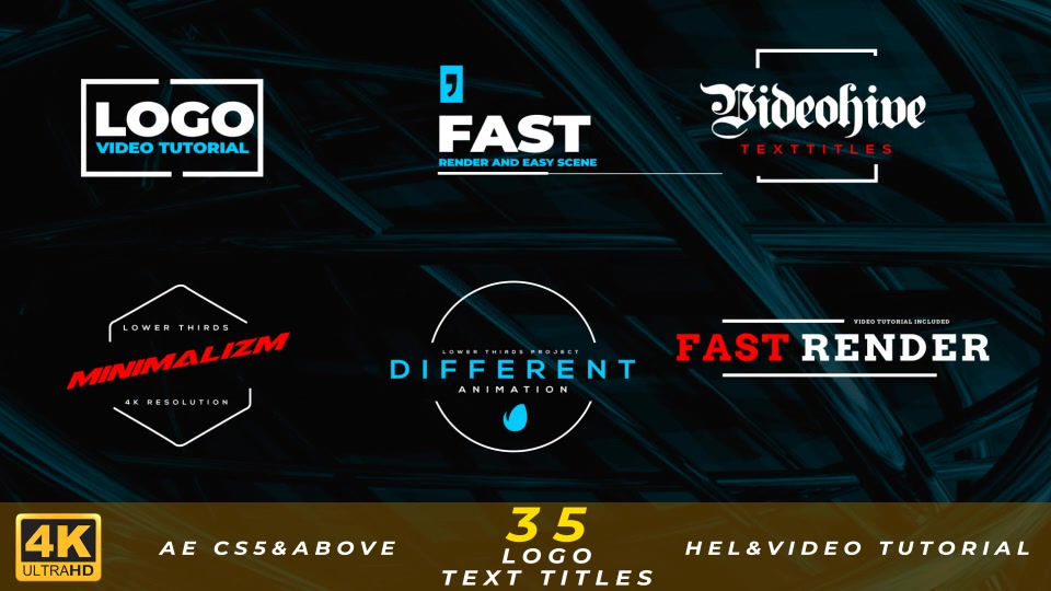 Logo Text Titles 4K - Download Videohive 21344243