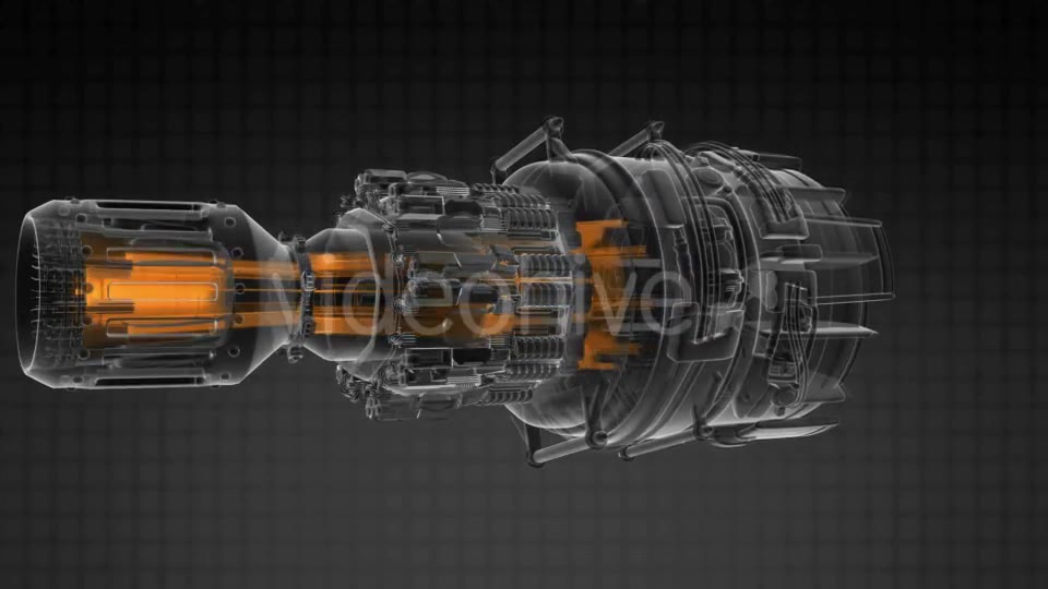 Loop Rotate Jet Engine Turbine - Download Videohive 18534455