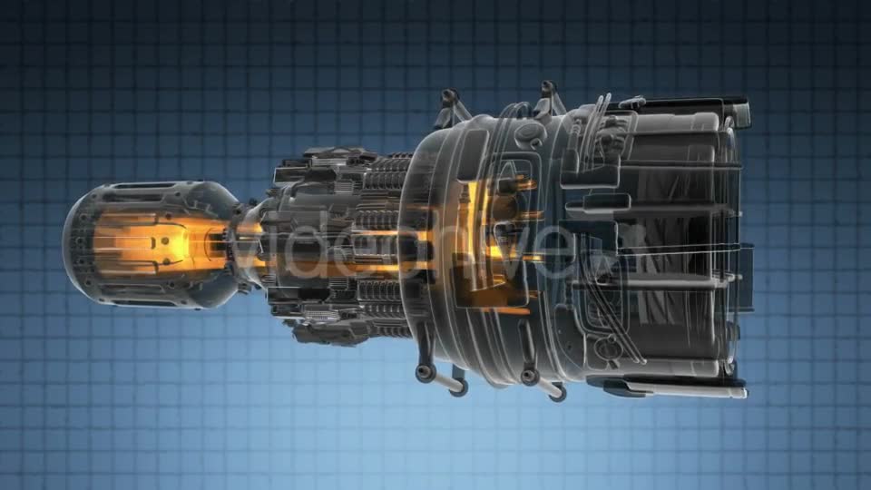 Loop Rotate Jet Engine Turbine - Download Videohive 19577652