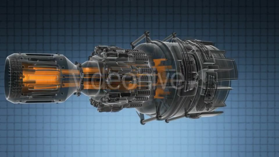 Loop Rotate Jet Engine Turbine - Download Videohive 19577652