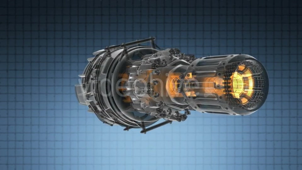 Loop Rotate Jet Engine Turbine - Download Videohive 19577652