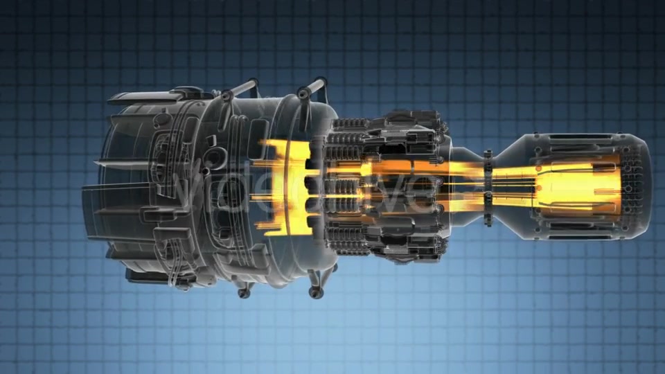 Loop Rotate Jet Engine Turbine - Download Videohive 19577652