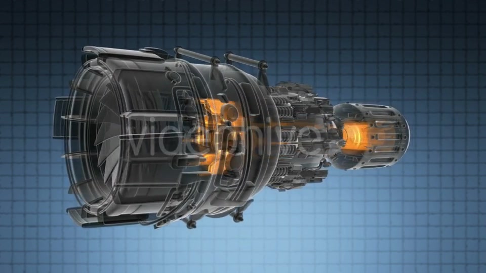 Loop Rotate Jet Engine Turbine - Download Videohive 19577652