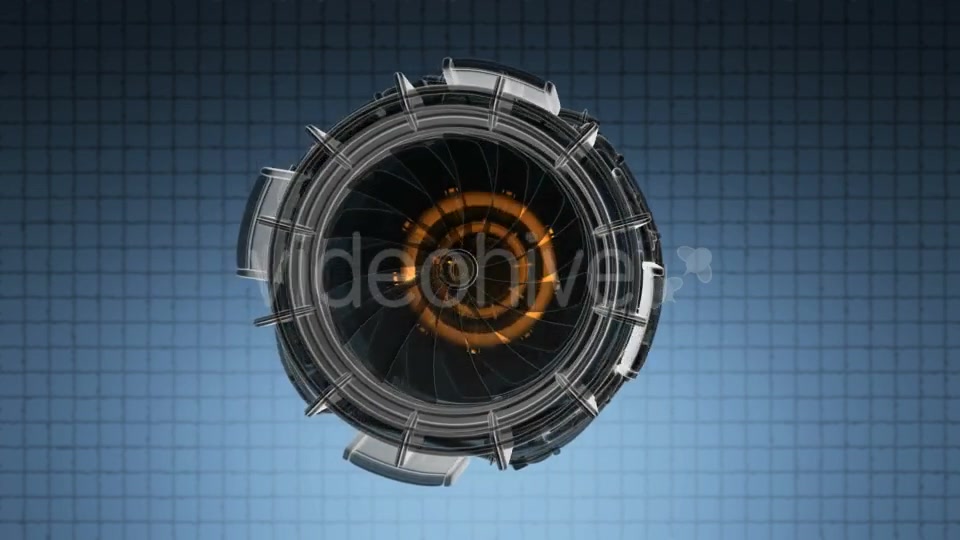 Loop Rotate Jet Engine Turbine - Download Videohive 19577652