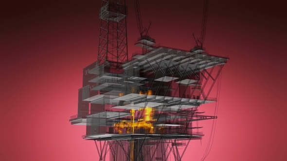 Loop Rotate Oil and Gas CentralPprocessing Platform - Download Videohive 19992106