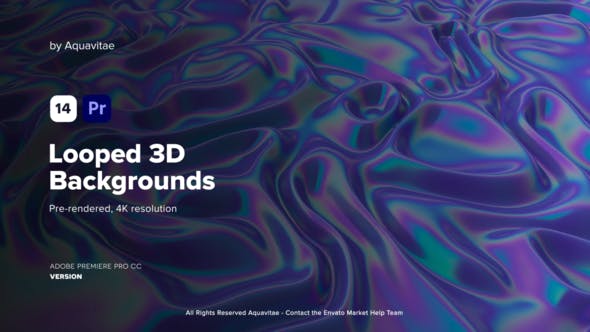 Looped 3D Backgrounds l MOGRT for Premiere Pro - Videohive Download 38323575