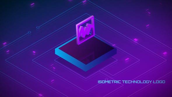 Looped Isometric Technology Logo - Download Videohive 23181987