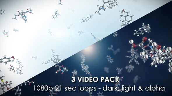 Looping Molecules Background Pack - Download Videohive 12669403