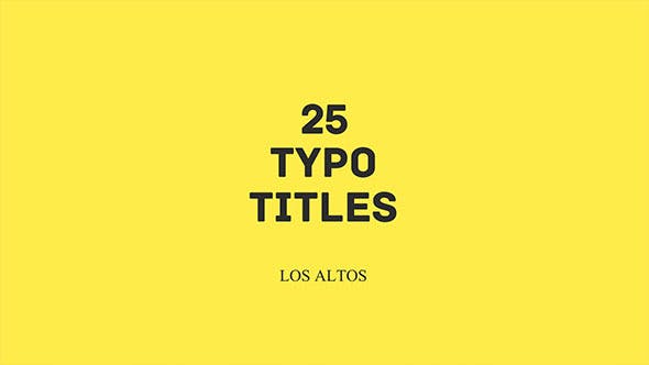Los Altos l 25 Colorful Animated Typo - Videohive 11724370 Download