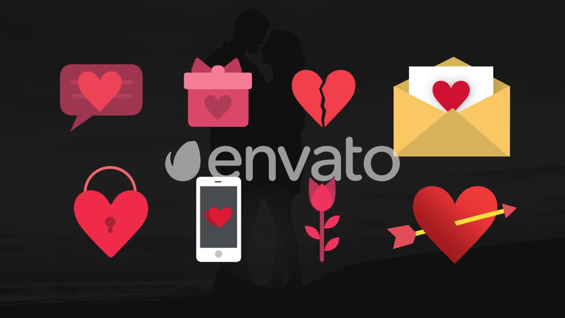 Love Animated Icons Videohive 30366260 Apple Motion Image 1