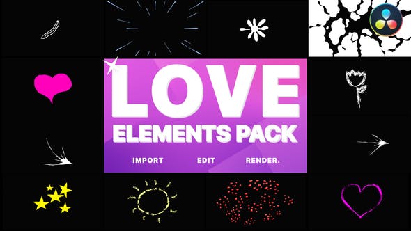 Love Elements | DaVinci Resolve - 32770919 Download Videohive