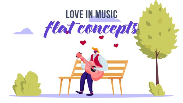 Love in music Flat Concept - Download 33124753 Videohive