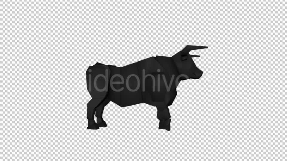 Low Poly Black Bull - Download Videohive 21045929