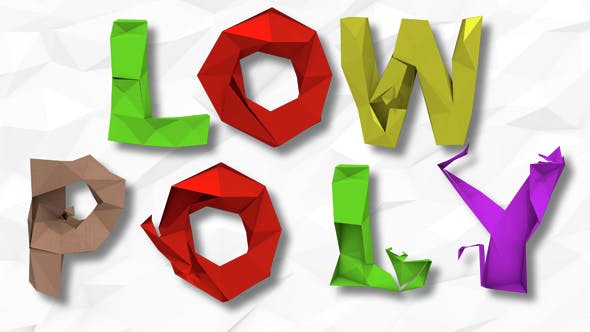 Low Poly Text Letters - 15207290 Videohive Download
